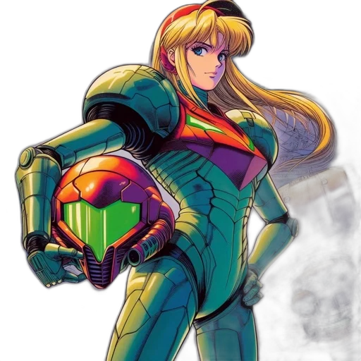 robot, jacket, weapon, concept art, comic book art, pixel art, anime, green transparent PNG cut-out