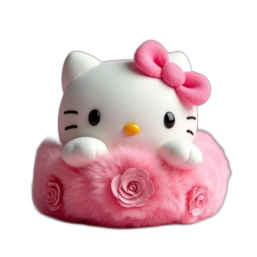 3d render, photorealistic, hello, kitty transparent PNG cut-out
