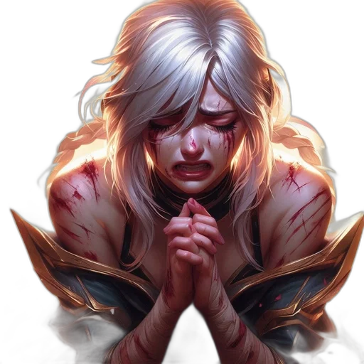 fantasy art, concept art, comic book art, pixel art, female, figure, silver, hair transparent PNG cut-out