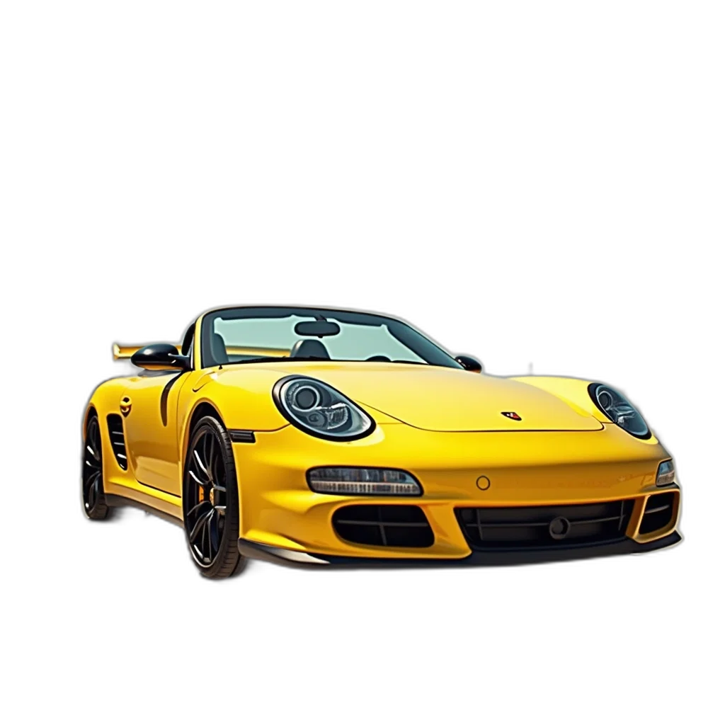 car, animal, photorealistic, 3d render, concept art, golden, bright, yellow transparent PNG cut-out