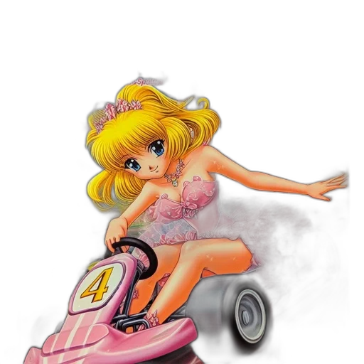 car, dress, hair, cartoon, concept art, photorealistic, fantasy art, cover transparent PNG cut-out