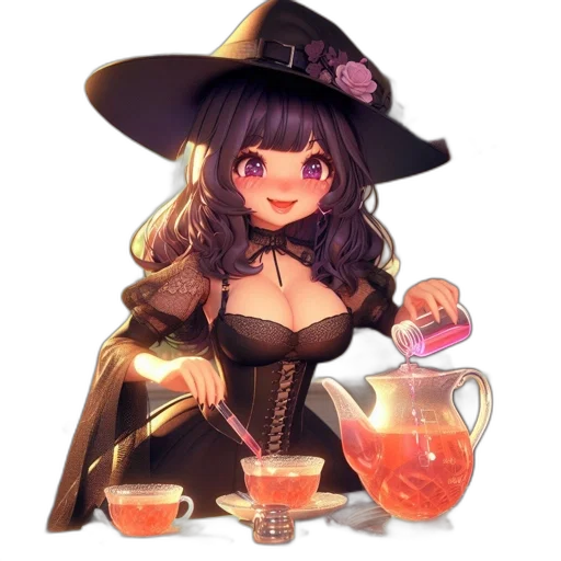 staff, dress, food, hat, fantasy art, pixel art, concept art, anime transparent PNG cut-out