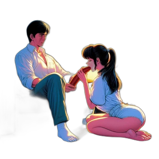 furniture, jewelry, vaporwave, concept art, 3d render, anime, neon lights, fire transparent PNG cut-out
