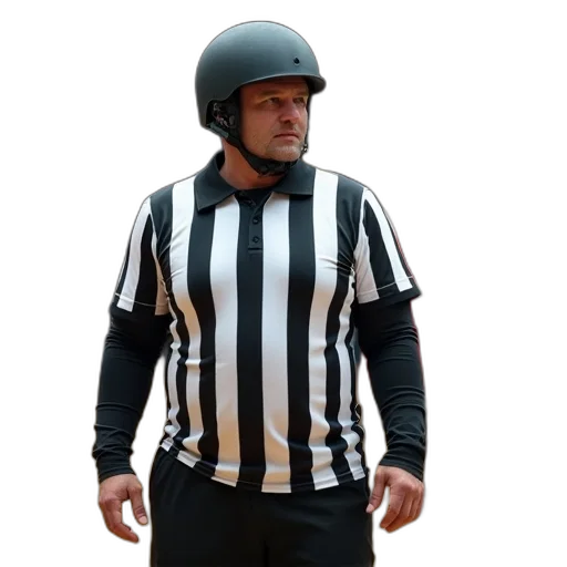 jacket, animal, staff, hat, heavyset, referee, black, white transparent PNG cut-out