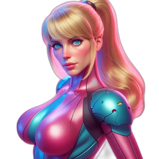 robot, dress, face, concept art, 3d render, fantasy art, comic book art, pastel transparent PNG cut-out