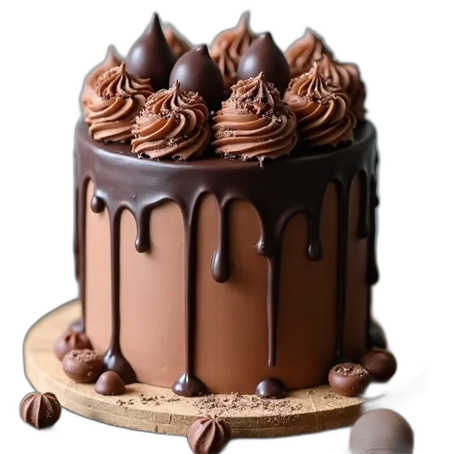 food, crown, hat, 3d render, photorealistic, chocolate, drip, cake transparent PNG cut-out