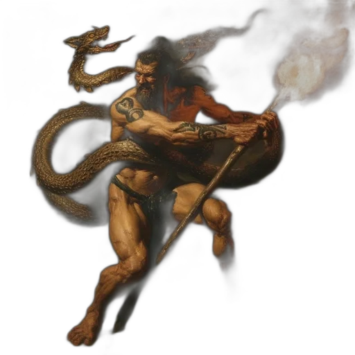 dragon, creature, concept art, fantasy art, comic book art, pixel art, fire, muscular transparent PNG cut-out