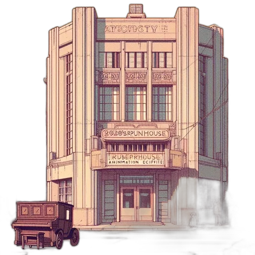 building, furniture, concept art, pixel art, 3d render, watercolor, city street, fog transparent PNG cut-out