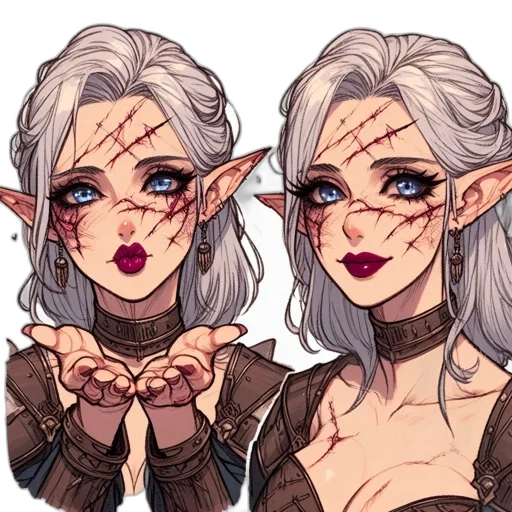 face, fantasy art, concept art, pixel art, watercolor, dark, monochrome, earth tones transparent PNG cut-out