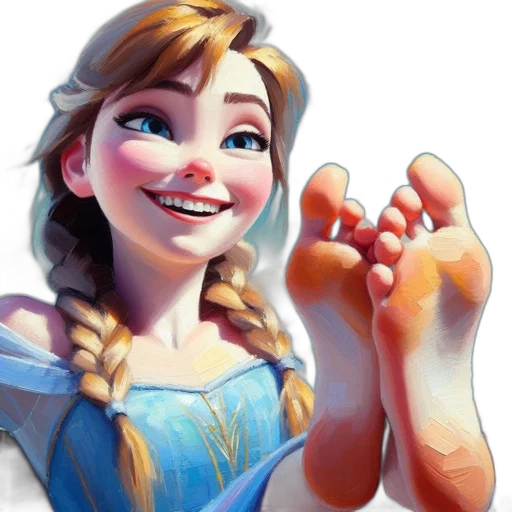 face, shoes, dress, photorealistic, 3d render, cartoon, concept art, snow transparent PNG cut-out