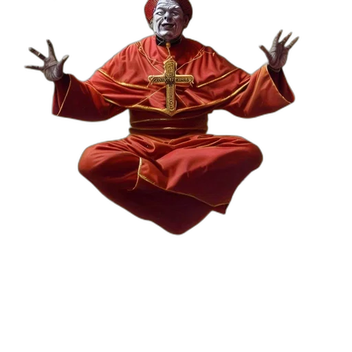 staff, crown, face, mask, concept art, 3d render, photorealistic, mystical transparent PNG cut-out