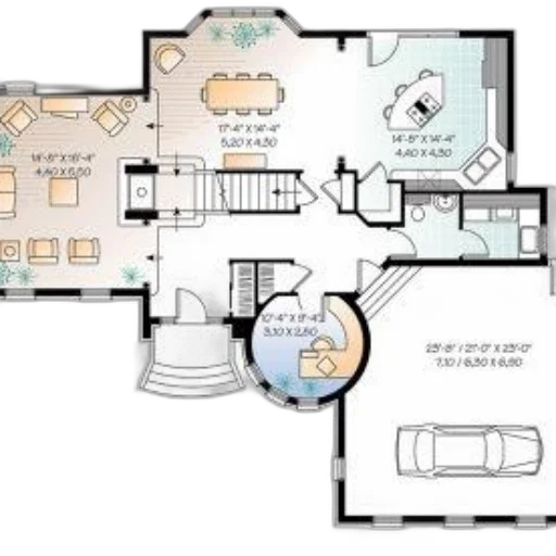 concept art, 3d render, photorealistic, floor, plan, modern, house, living transparent PNG cut-out