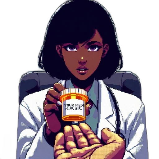 bottle, jacket, robot, food, anime, pixel art, comic book art, cyberpunk transparent PNG cut-out