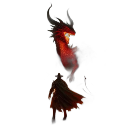 dragon, creature, mask, animal, concept art, fantasy art, pixel art, 3d render transparent PNG cut-out