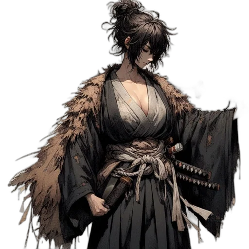 staff, dress, weapon, concept art, fantasy art, comic book art, anime, dark transparent PNG cut-out
