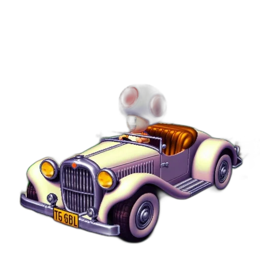 car, robot, 3d render, concept art, pixel art, photorealistic, vintage, drives transparent PNG cut-out