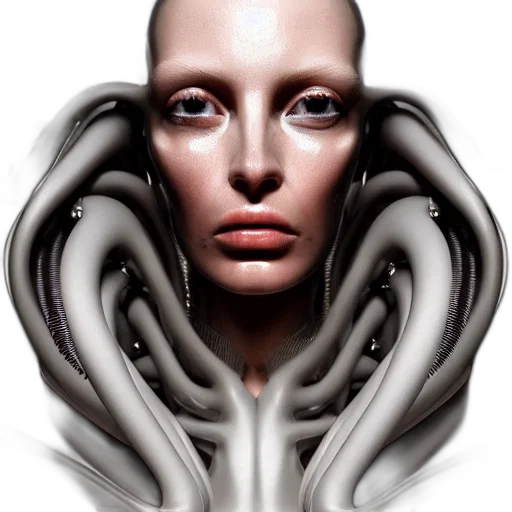 face, mask, hair, robot transparent PNG cut-out