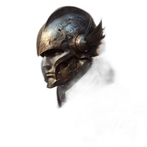 mask, robot, face, crown, concept art, fantasy art, photorealistic, 3d render transparent PNG cut-out