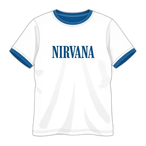 jacket, plain, white, t-shirt, blue, collar, nirvana, logo transparent PNG cut-out