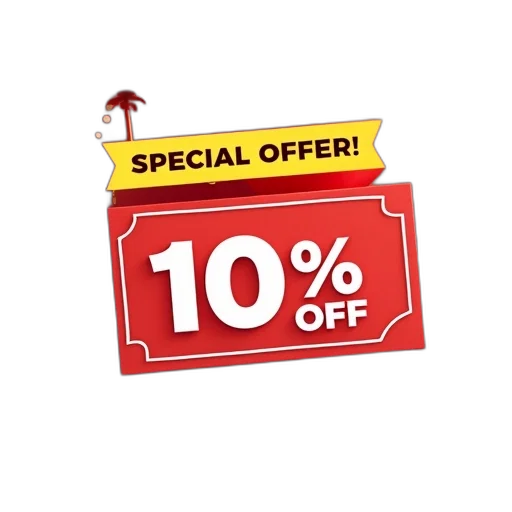 second, image, close-up, red, background, special, offer, banner transparent PNG cut-out