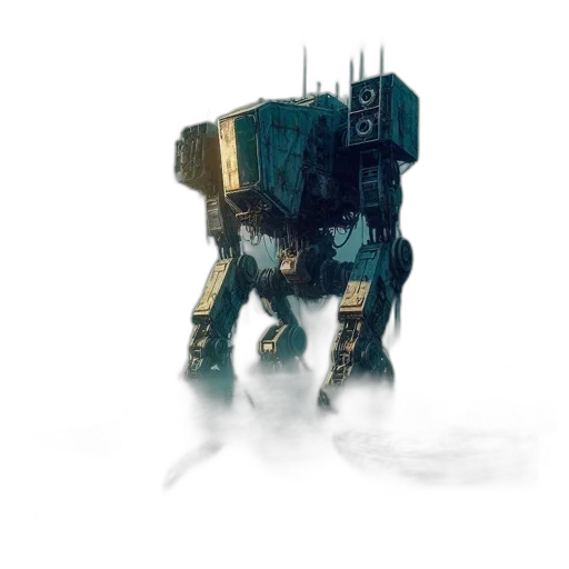 robot, creature, weapon, animal, concept art, watercolor, 3d render, pixel art transparent PNG cut-out