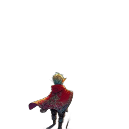 hat, robot, staff, creature, concept art, 3d render, watercolor, pixel art transparent PNG cut-out