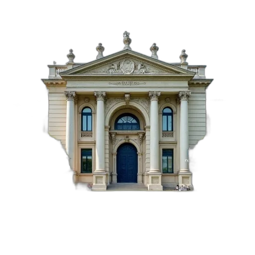 building, crown, staff, furniture, 3d render, photorealistic, concept art, city street transparent PNG cut-out