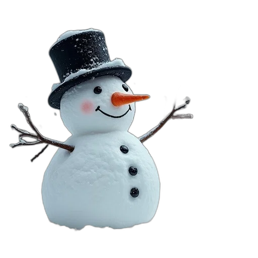 hat, 3d render, snow, second, image, close-up, section, first transparent PNG cut-out