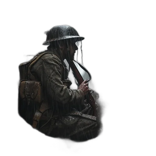 hat, jacket, weapon, staff, concept art, pixel art, photorealistic, watercolor transparent PNG cut-out
