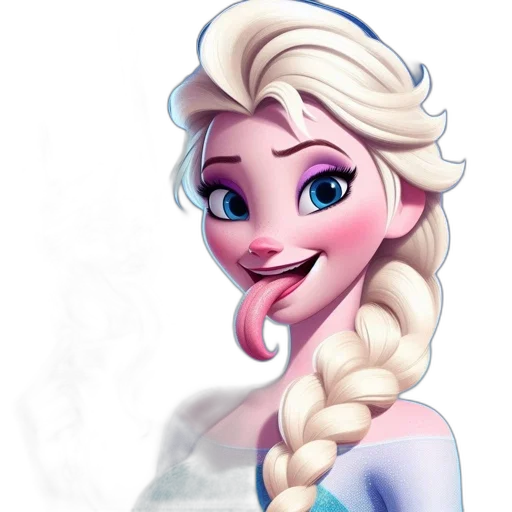 face, dress, 3d render, photorealistic, fantasy art, cartoon, snow, pastel transparent PNG cut-out