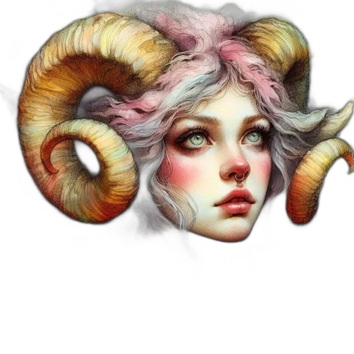 dragon, hat, hair, creature, fantasy art, concept art, watercolor, photorealistic transparent PNG cut-out