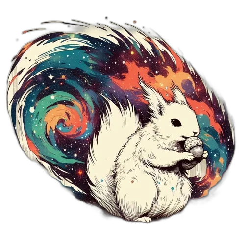 animal, hair, dragon, staff, fantasy art, watercolor, concept art, pixel art transparent PNG cut-out