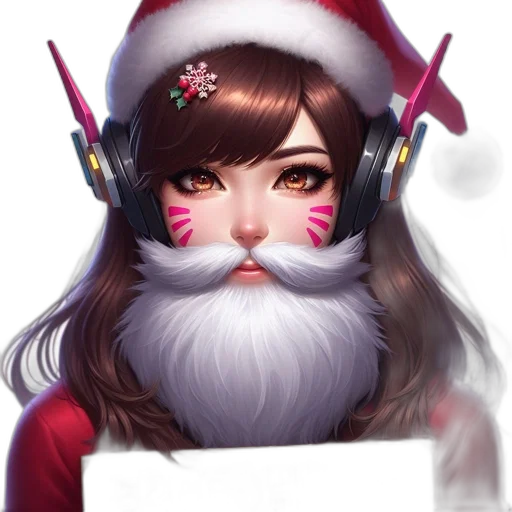 face, staff, fantasy art, concept art, photorealistic, pixel art, festive, santa transparent PNG cut-out