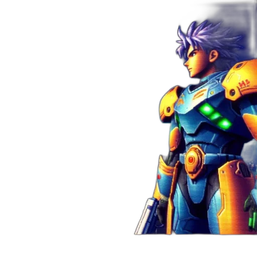 robot, sword, weapon, 3d render, concept art, pixel art, fantasy art, outer space transparent PNG cut-out