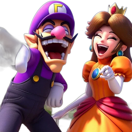 concept art, waluigi, daisy, characters, super, mario, universe, share transparent PNG cut-out