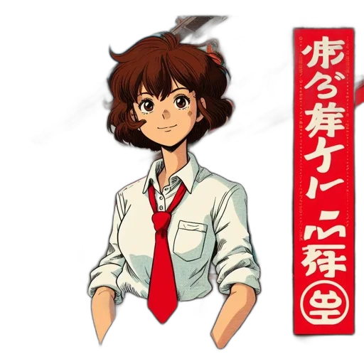 staff, jacket, anime, concept art, cartoon, pixel art, animated, young transparent PNG cut-out