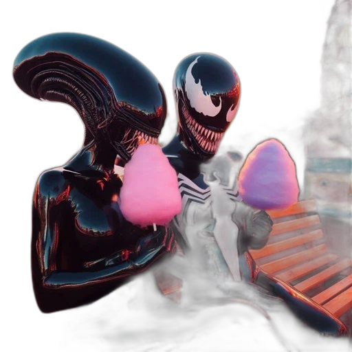 mask, robot, concept art, 3d render, vaporwave, anime, outer space, underwater transparent PNG cut-out