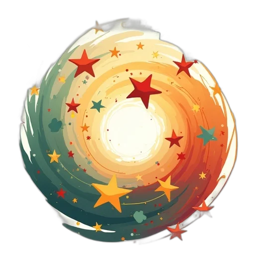 staff, fantasy art, concept art, watercolor, 3d render, outer space, whimsical, illustration transparent PNG cut-out