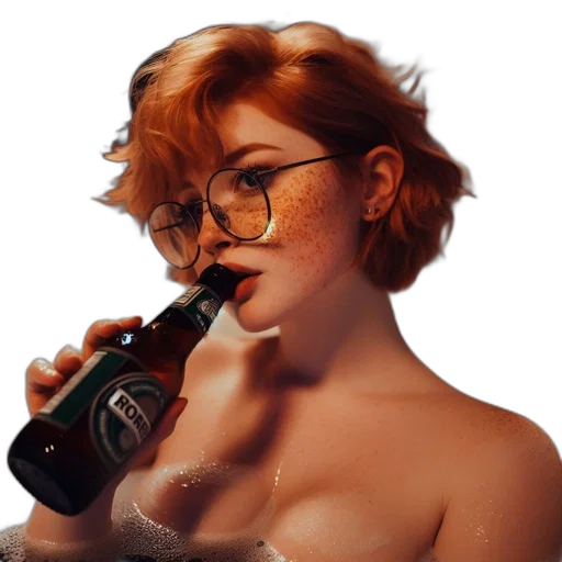 bottle, robot, dress, jacket, photorealistic, pixel art, concept art, 3d render transparent PNG cut-out