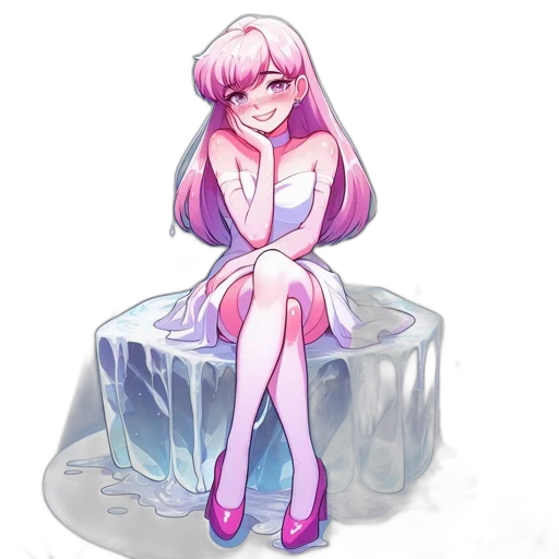 dress, creature, robot, bottle, concept art, vaporwave, watercolor, pixel art transparent PNG cut-out