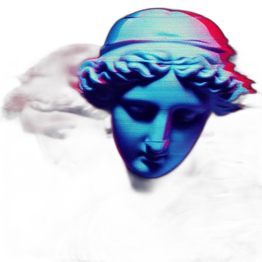 mask, face, crown, hat, vaporwave, 3d render, photorealistic, concept art transparent PNG cut-out