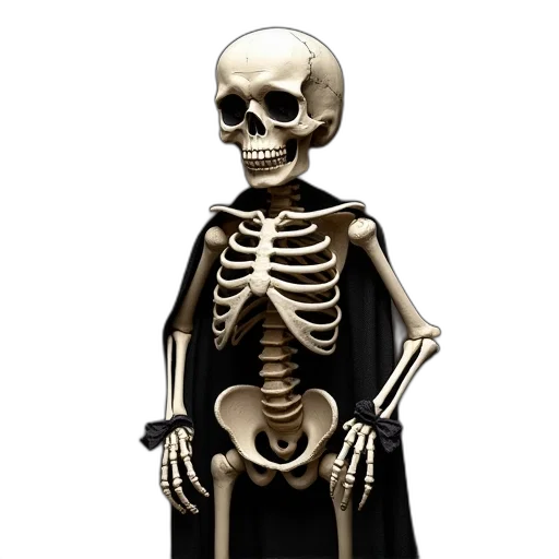 robot, jacket, dress, jewelry, 3d render, concept art, skeleton, doll transparent PNG cut-out