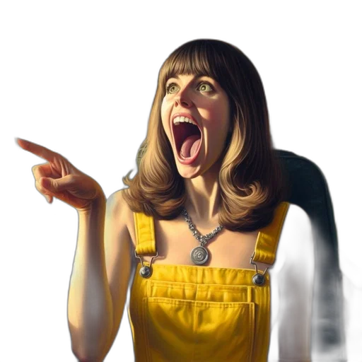dress, face, photorealistic, concept art, comic book art, cartoon, woman, yellow transparent PNG cut-out