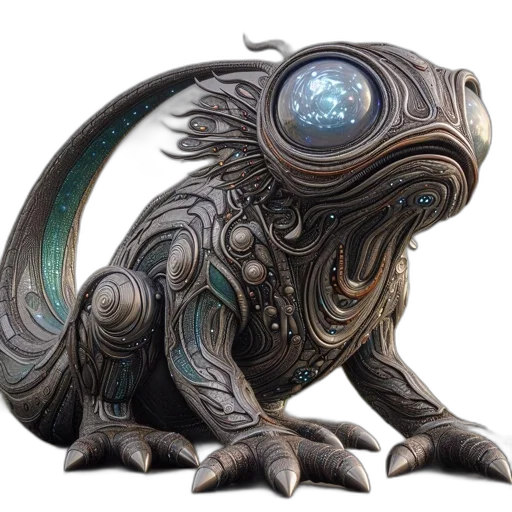 dragon, creature, staff, robot, concept art, fantasy art, 3d render, enormous transparent PNG cut-out