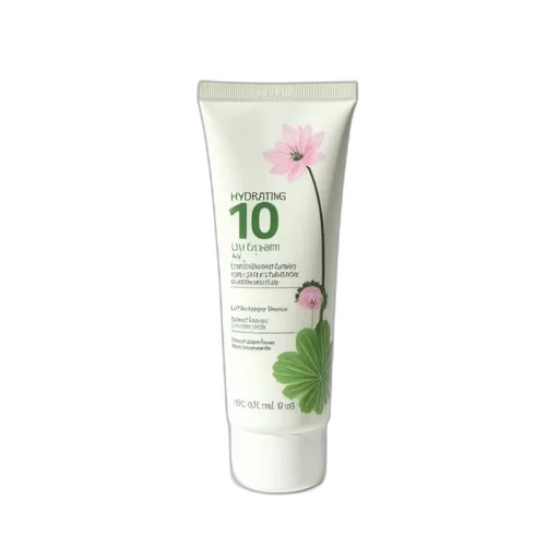 white, tube, xc3, xa9ma, hydrating, cream, displayed, green transparent PNG cut-out