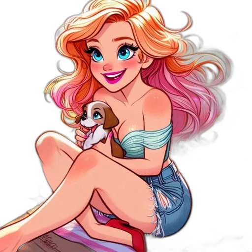 cartoon, watercolor, concept art, fantasy art, underwater, fire, pastel, colorful transparent PNG cut-out