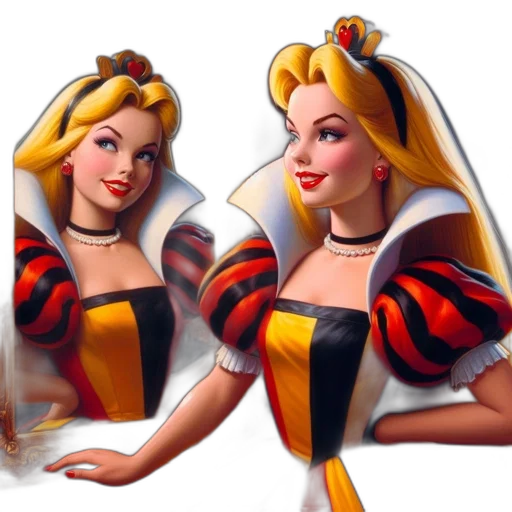 concept art, 3d render, fantasy art, oil painting, confident, female, character, colorful transparent PNG cut-out