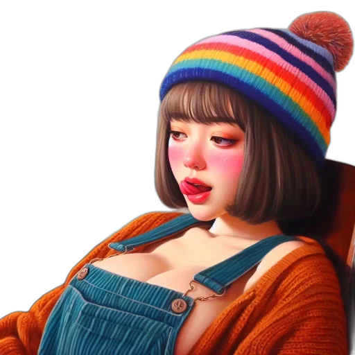 hat, jacket, face, robot, photorealistic, oil painting, 3d render, anime transparent PNG cut-out