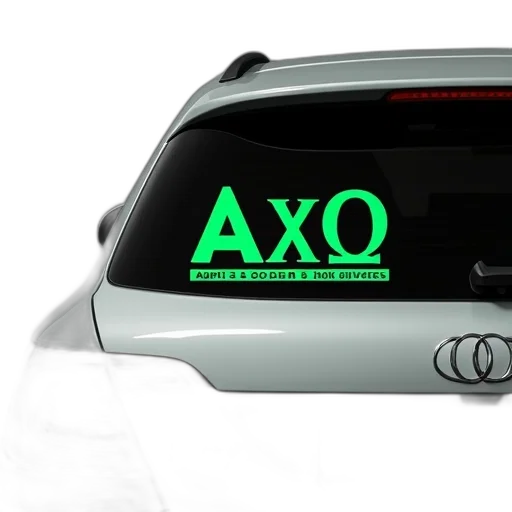 car, 3d render, photorealistic, silver, black, rear, window, sticker transparent PNG cut-out