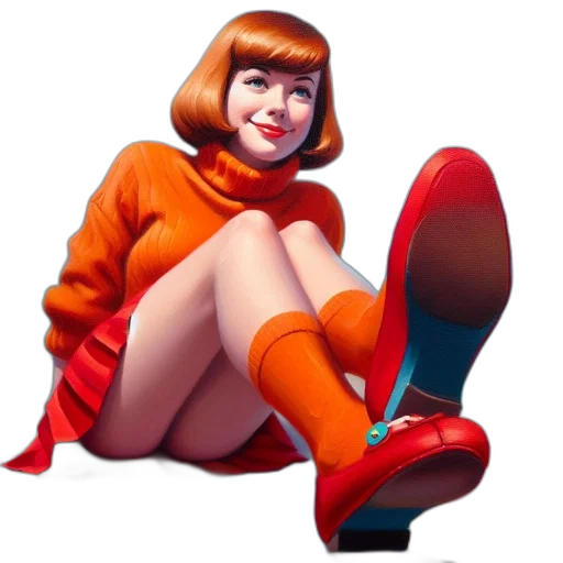 shoes, dress, face, robot, comic book art, concept art, photorealistic, cartoon transparent PNG cut-out